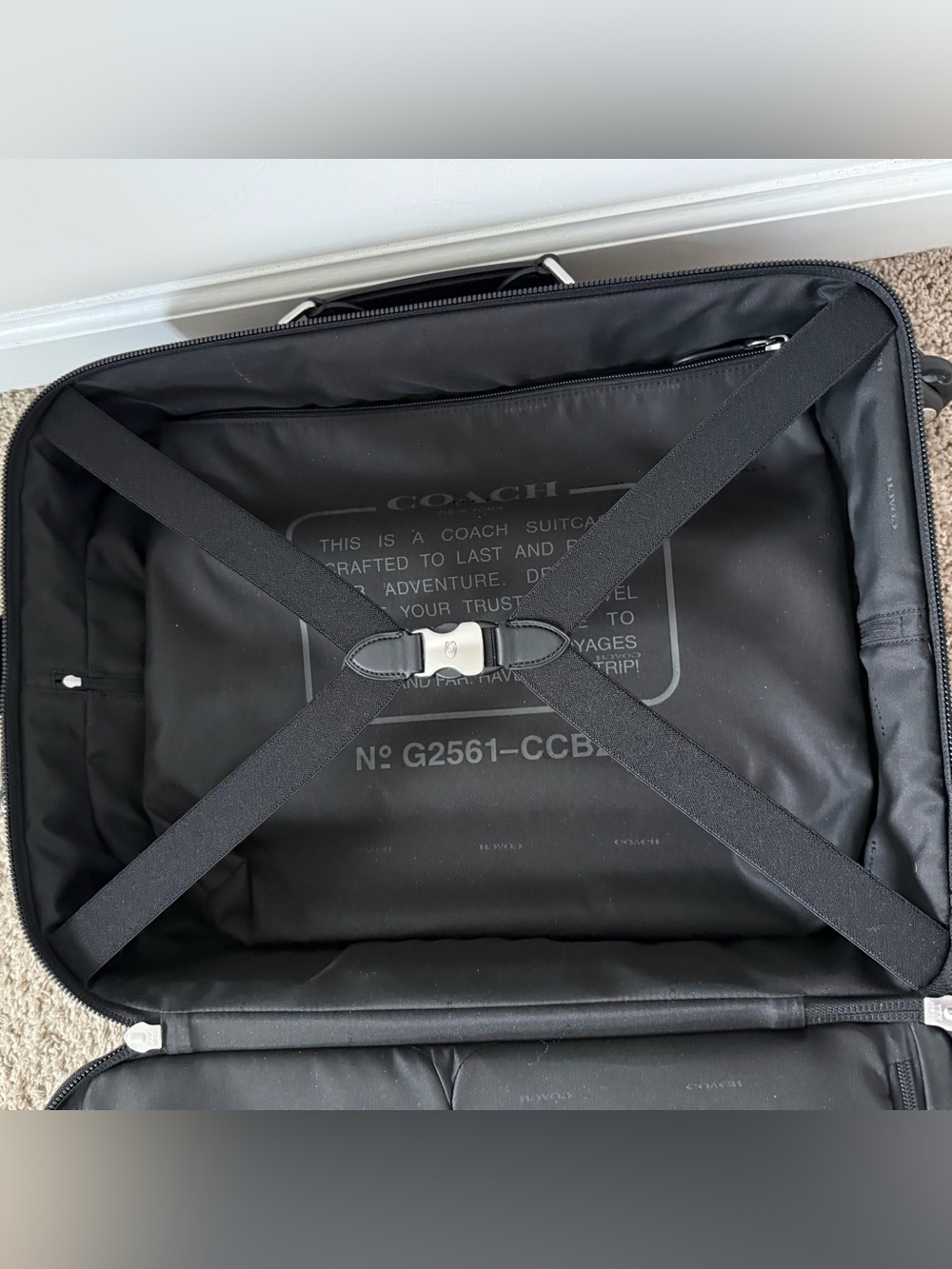 Coach Gray and Black Signature Carry-On Spinner - Picture 7 of 13
